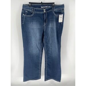 Wallflower The‎ Luscious Curvy Fit Women's Size 24 REG Dark Wash Denim Jeans NWT